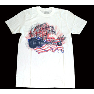 Creedence Clearwater Revival - Guitar & Flag Official Fitted Jersey T Shirt ( Men M) ***READY TO SHIP from Hong Kong***